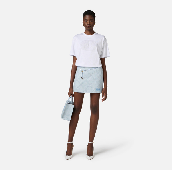 Elisabetta Franchi T-shirt En Jersey Avec Logo En Relief