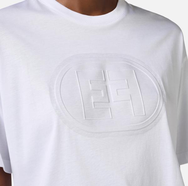 Elisabetta Franchi T-shirt En Jersey Avec Logo En Relief