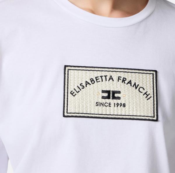 Elisabetta Franchi T-shirt En Jersey Avec Pièce Logo