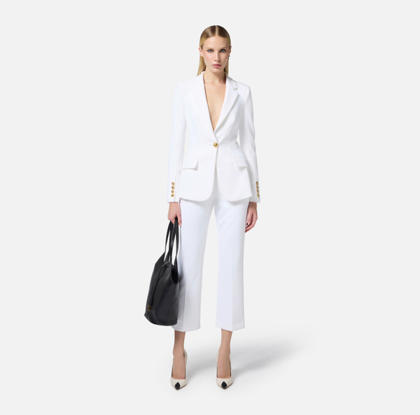 Elisabetta Franchi Tailleur à Simple Boutonnage En Crêpe