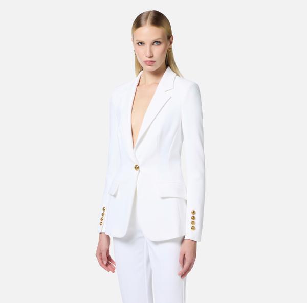 Elisabetta Franchi Tailleur à Simple Boutonnage En Crêpe