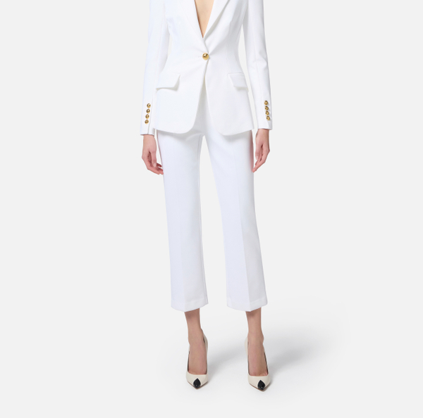 Elisabetta Franchi Tailleur à Simple Boutonnage En Crêpe