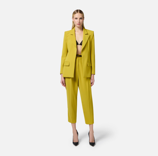 Elisabetta Franchi Tailleur En Crêpe Avec Décoration Logo