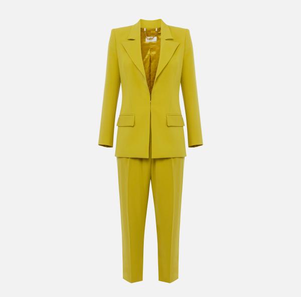 elisabetta franchi Tailleur en crêpe avec décoration logo