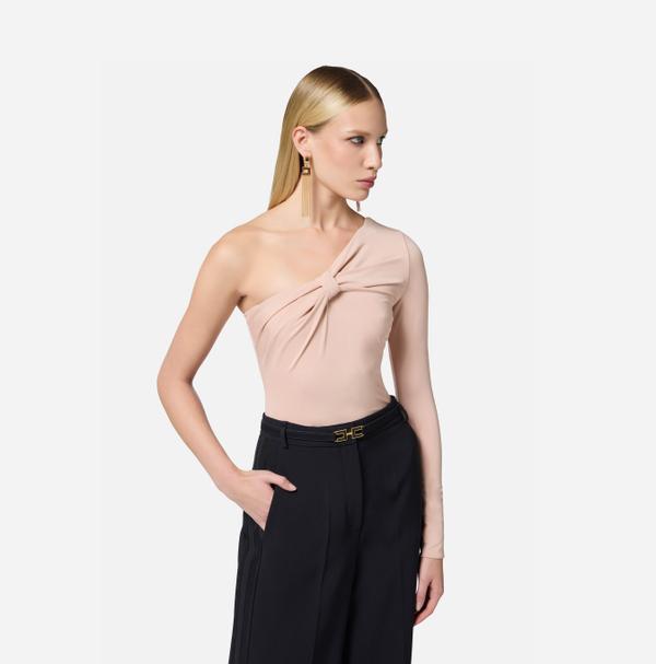 Elisabetta Franchi Top à épaule Asymétrique En Jersey Léger