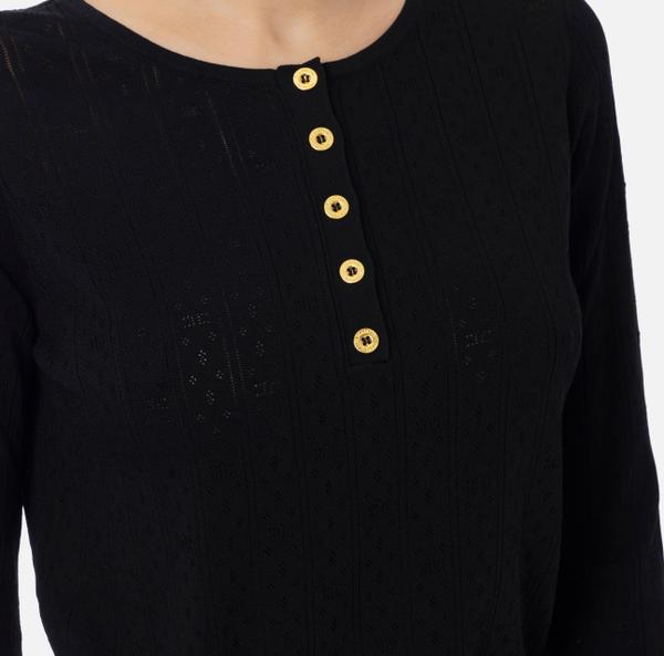 Elisabetta Franchi Top En Tricot Avec Broderies Ajourées