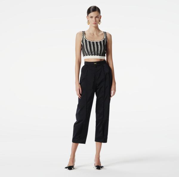 Elisabetta Franchi Top En Viscose Avec Micro-ruches