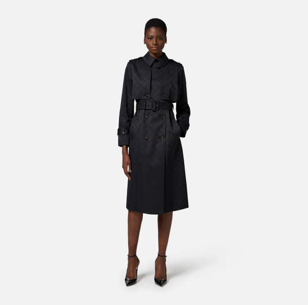 Elisabetta Franchi Trench En Tissu Technique Jacquard