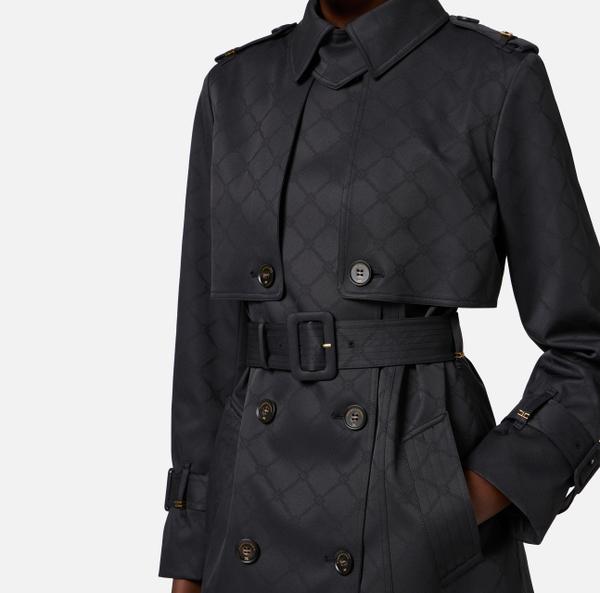 Elisabetta Franchi Trench En Tissu Technique Jacquard