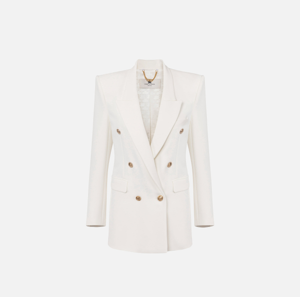 elisabetta franchi Veste en crêpe avec boutons dorés
