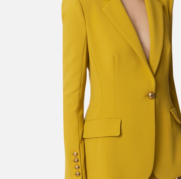 Elisabetta Franchi Veste En Crêpe Avec Broderie Et Ceinture