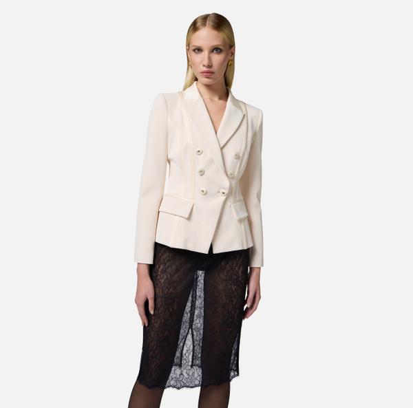 Elisabetta Franchi Veste En Crêpe Avec Détails En Satin