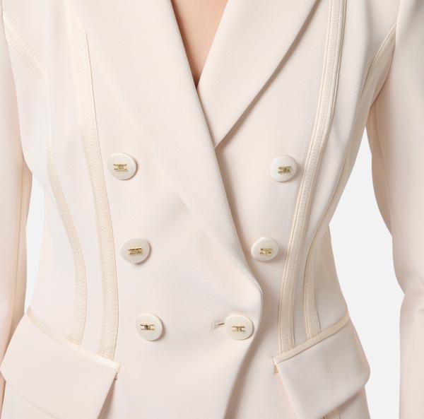 Elisabetta Franchi Veste En Crêpe Avec Détails En Satin