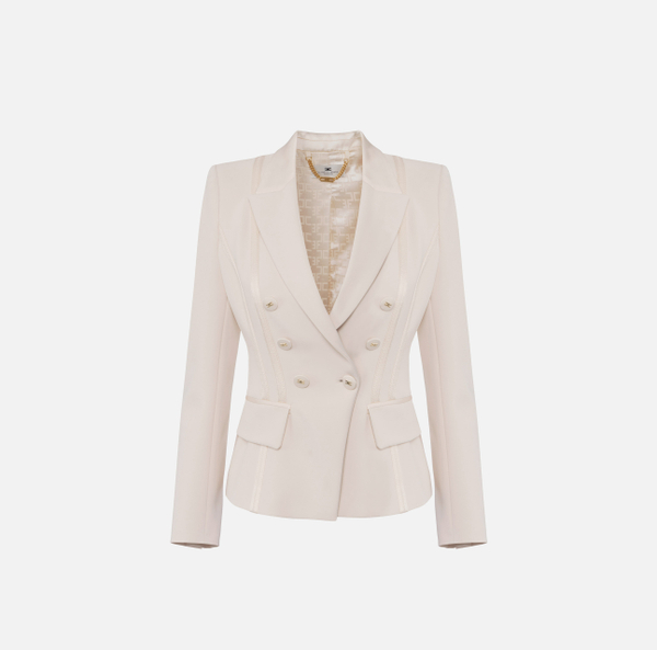 elisabetta franchi Veste en crêpe avec détails en satin
