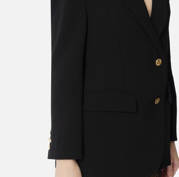 Elisabetta Franchi Veste En Crêpe Fluide Avec Boutons Dorés