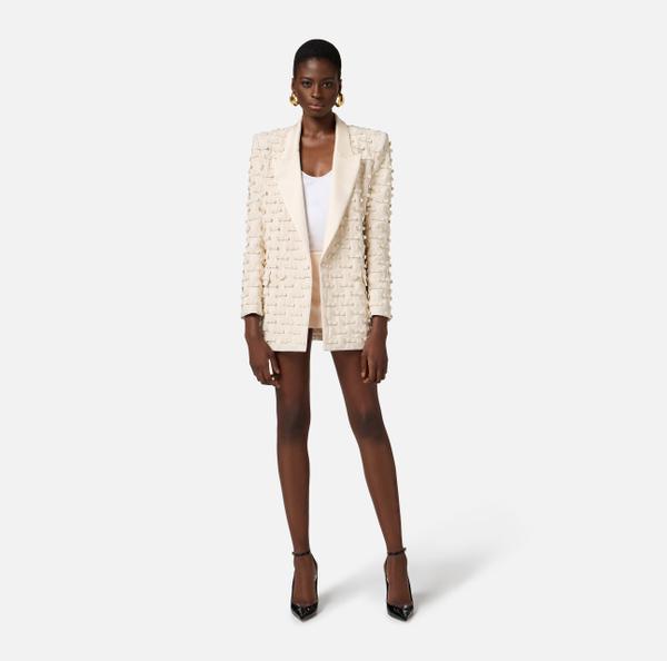 Elisabetta Franchi Veste En Crêpe Léger Avec Nœuds