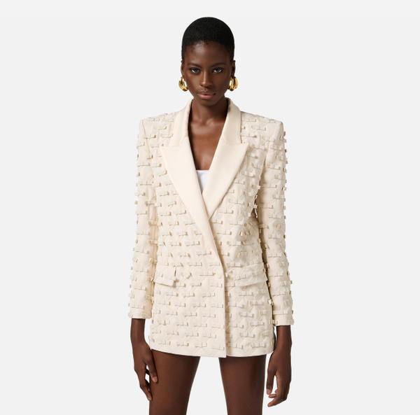 Elisabetta Franchi Veste En Crêpe Léger Avec Nœuds