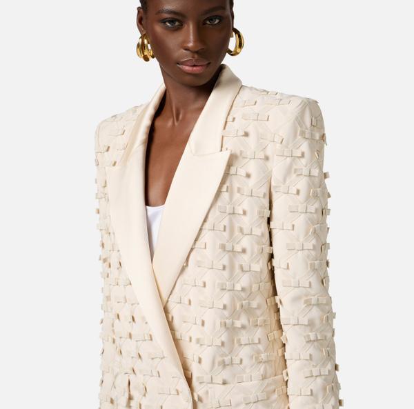 Elisabetta Franchi Veste En Crêpe Léger Avec Nœuds