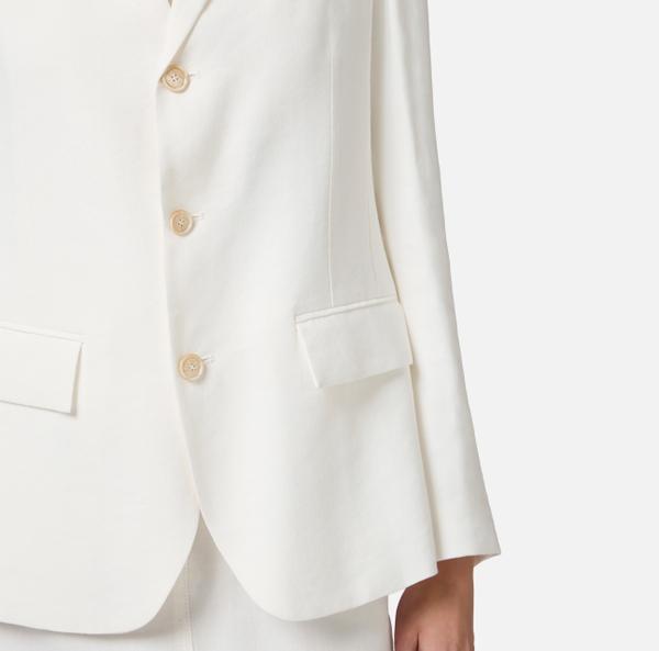 Elisabetta Franchi Veste En Gabardine De Lin Mélangé