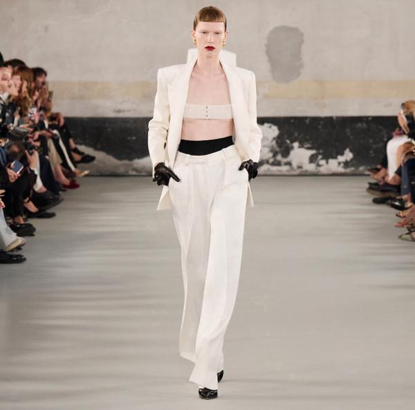 Elisabetta Franchi Veste En Gabardine De Lin Mélangé