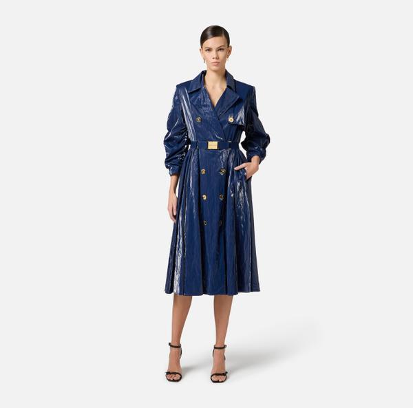 Elisabetta Franchi Veste En Tissu Voile Avec Des Textures Métalliques