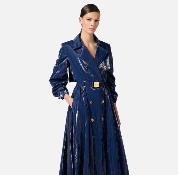Elisabetta Franchi Veste En Tissu Voile Avec Des Textures Métalliques