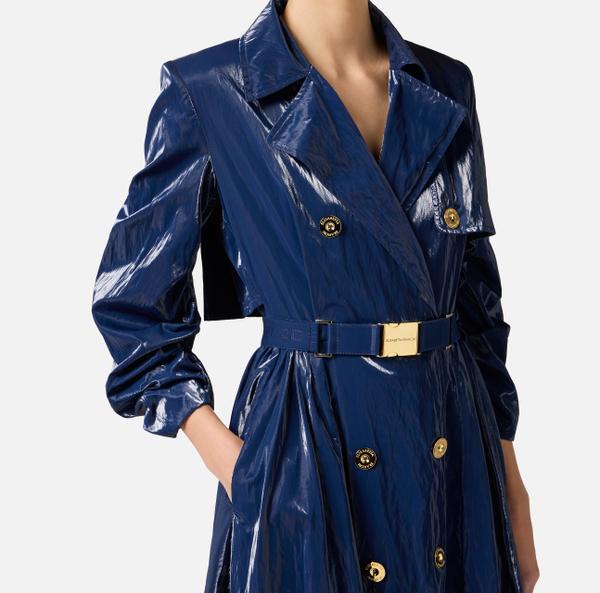 Elisabetta Franchi Veste En Tissu Voile Avec Des Textures Métalliques