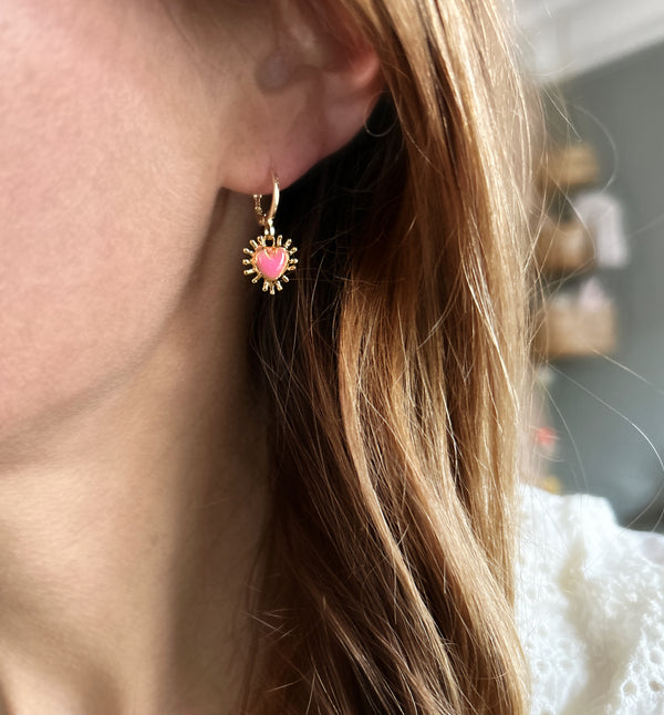Elise Tsikis Paris Boucles D'oreilles Vigia Octobre Rose
