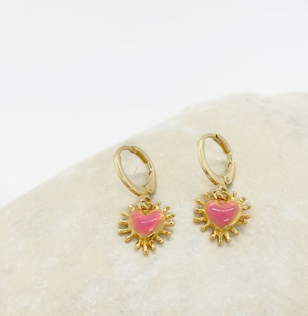 Elise Tsikis Paris Boucles D'oreilles Vigia Octobre Rose