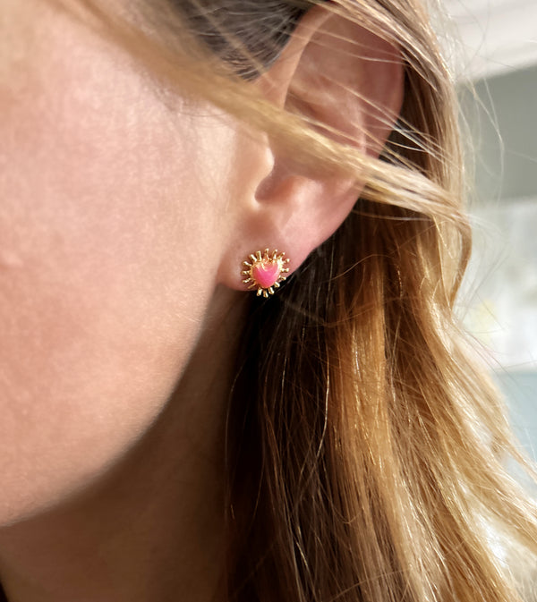Elise Tsikis Paris Boucles D'oreilles Xelha Octobre Rose