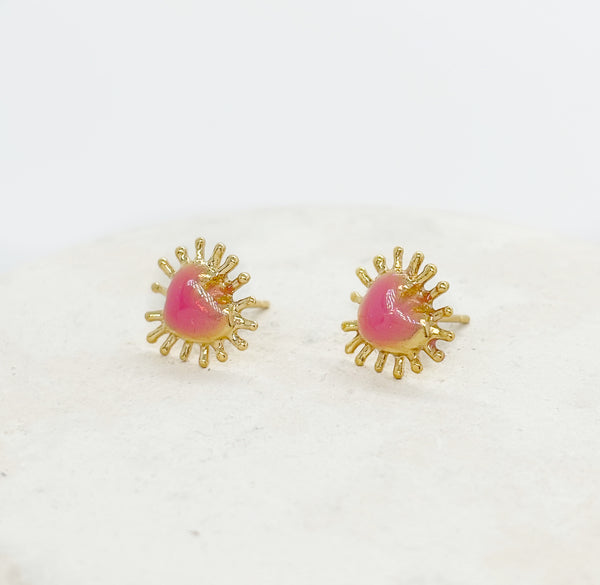 elise tsikis paris Boucles d'oreilles Xelha Octobre Rose