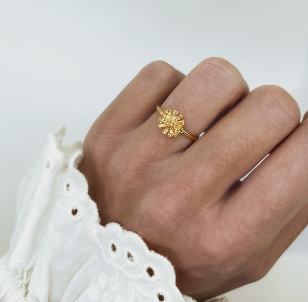 Elise Tsikis Paris Bague Marguerite Solitaire