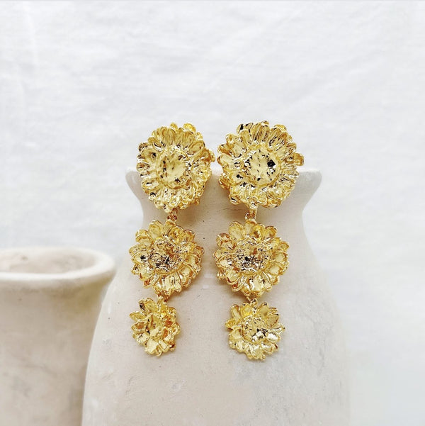 Elise Tsikis Paris Boucles D'oreilles Calas Gold