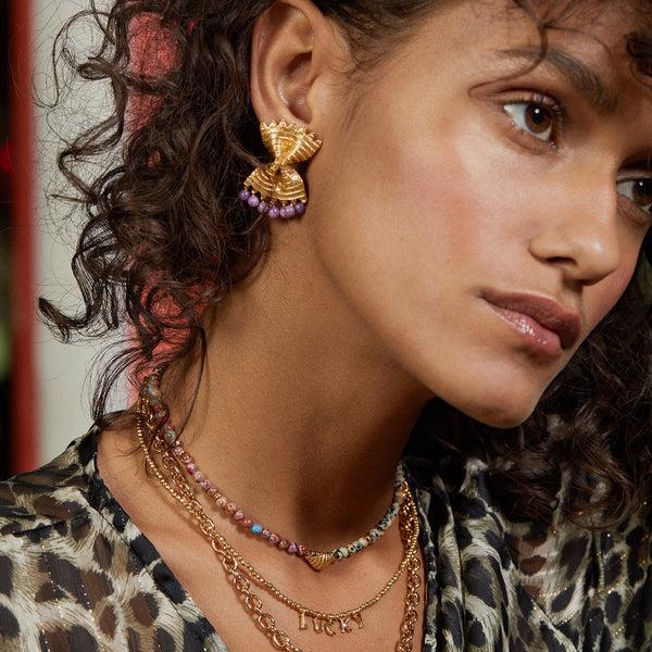 Elise Tsikis Paris Boucles D'oreilles Cerlone