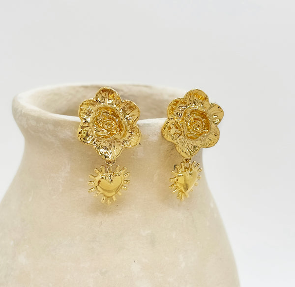 Elise Tsikis Paris Boucles D'oreilles Flores