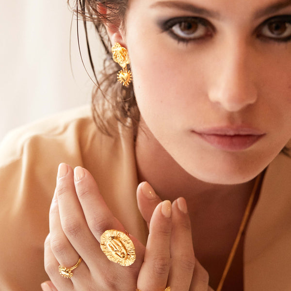 Elise Tsikis Paris Boucles D'oreilles Flores