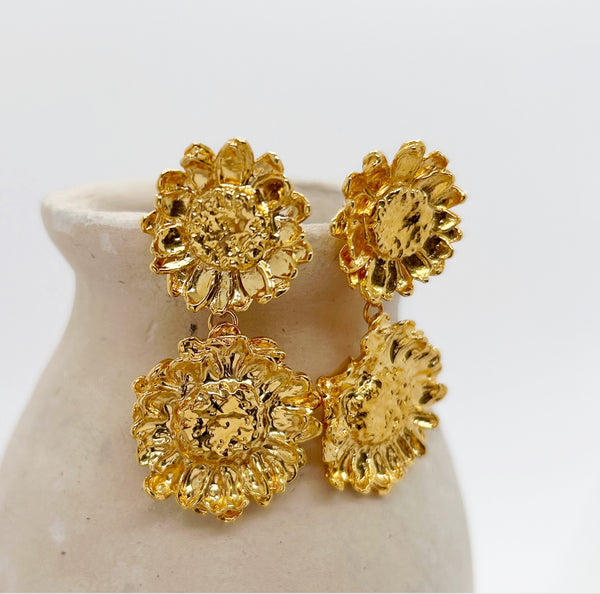 Elise Tsikis Paris Boucles D'oreilles Luynes Gold