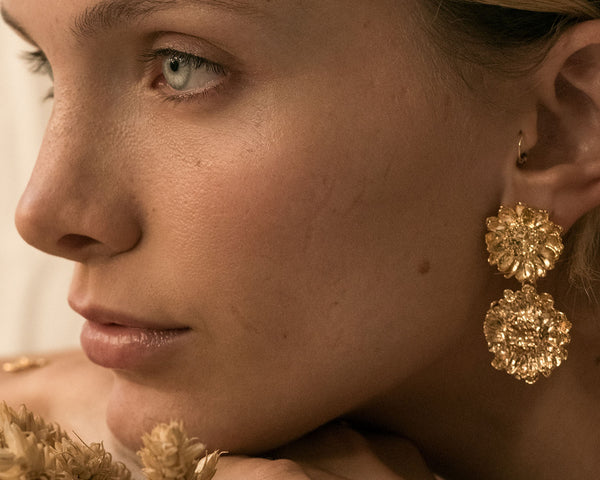 Elise Tsikis Paris Boucles D'oreilles Luynes Gold