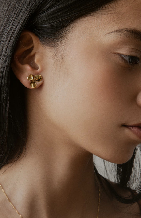 Elise Tsikis Paris Boucles D'oreilles Pensée Small