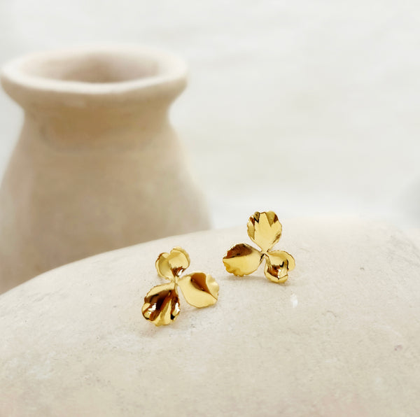 Elise Tsikis Paris Boucles D'oreilles Pensée Small