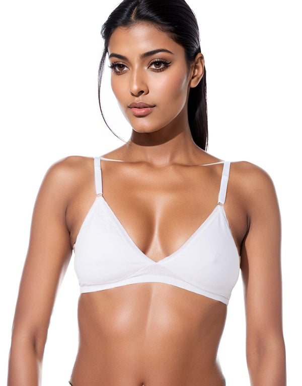 elita Bralette Triangle en Coton Doux pour Femme - Sans armatures