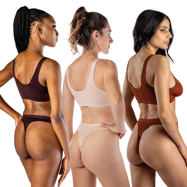 elita 3 Pack - 'Silk Magic' High Waist Thong