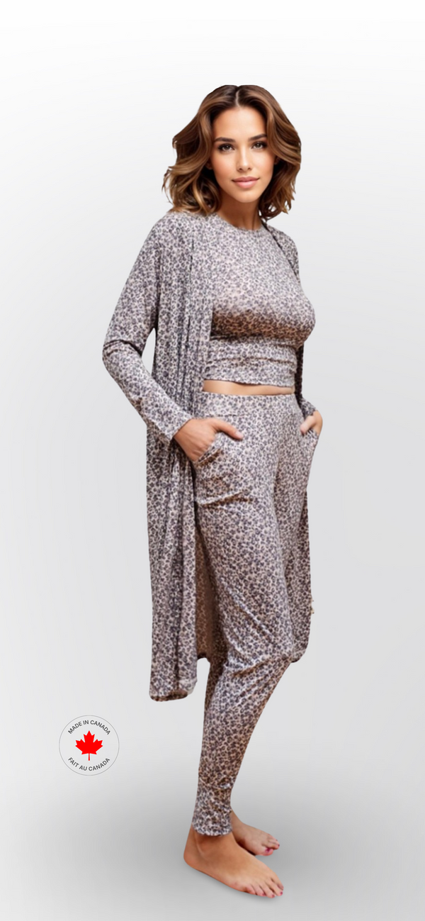 elita Peignoir de salon ouvert sur le devant en bambou pour femmes