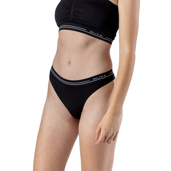 Elita String Taille Moyenne Sans Couture Signature Pour Femme
