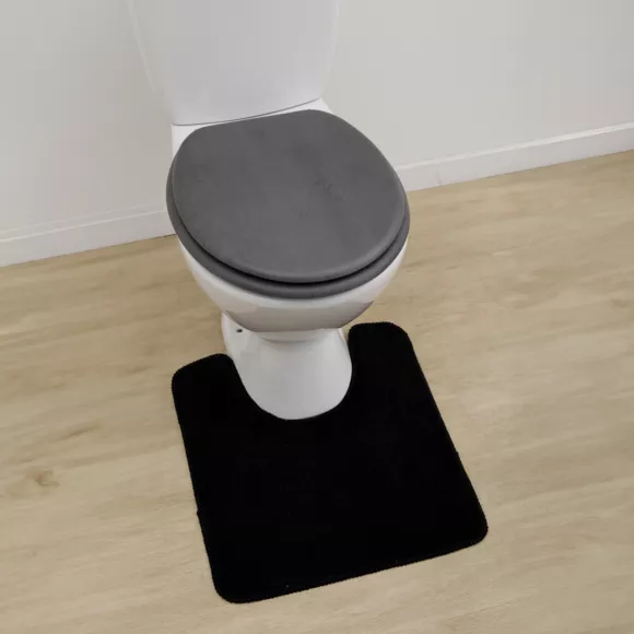 Eminza Abattant WC 18 Pouces En Bois Façon Béton Gris