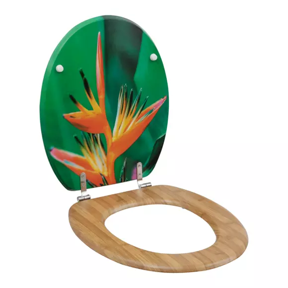 Eminza Abattant WC 18 Pouces Façon Bambou Island Spirit Orange