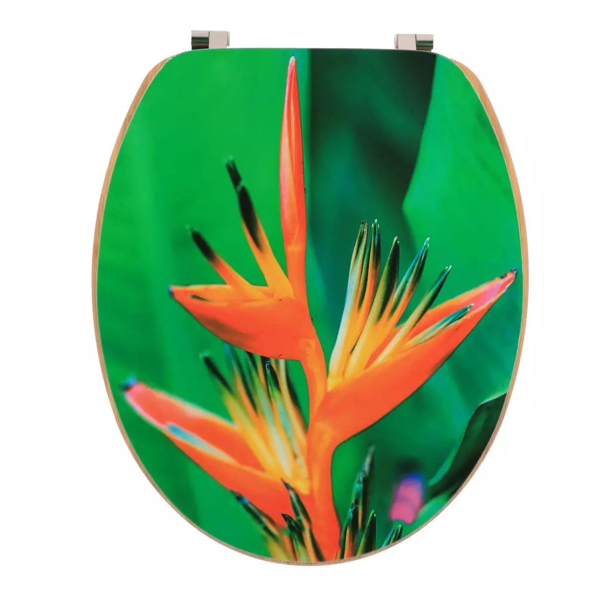 eminza Abattant WC 18 pouces façon Bambou Island Spirit Orange