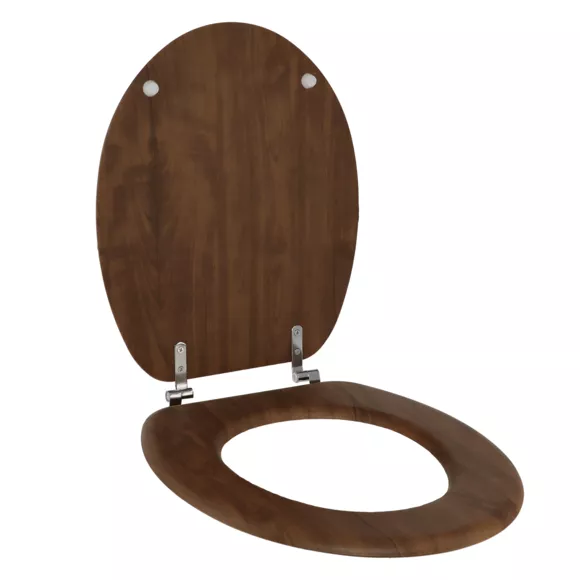 Eminza Abattant WC 18 Pouces Façon Bois Acacia Rustique Mimétisme