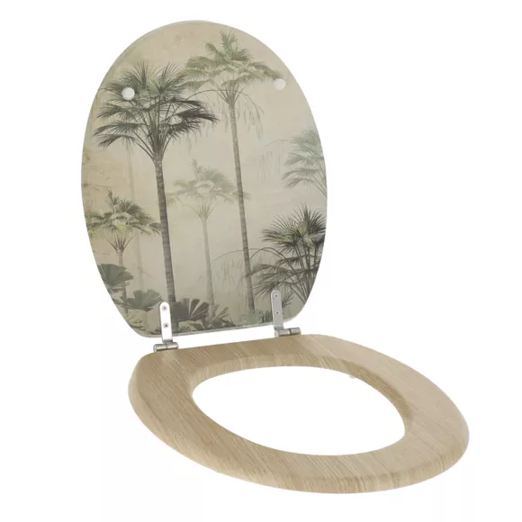 Eminza Abattant WC 18 Pouces Façon Bois Palmiers Florida
