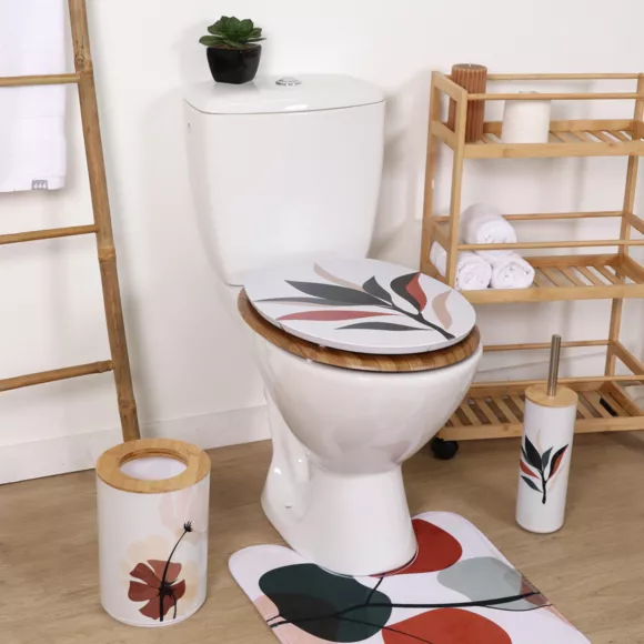 Eminza Abattant WC 18 Pouces MDF Bucolique Multicolore